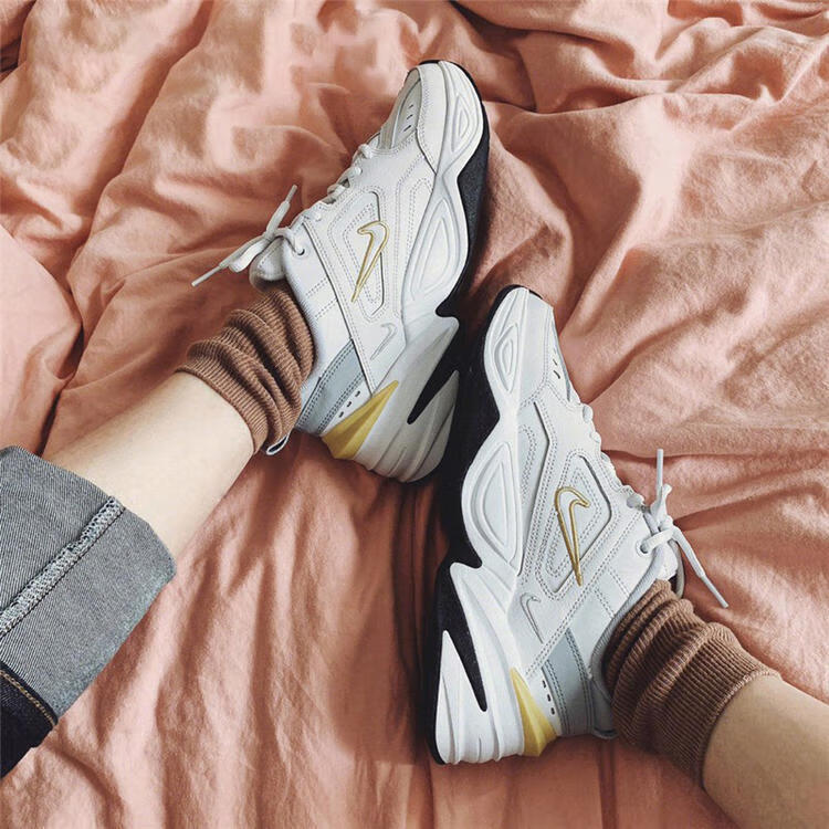nike/耐克 m2k男鞋老爹鞋tekno白银香蕉黄复古增高女鞋童休闲跑步鞋