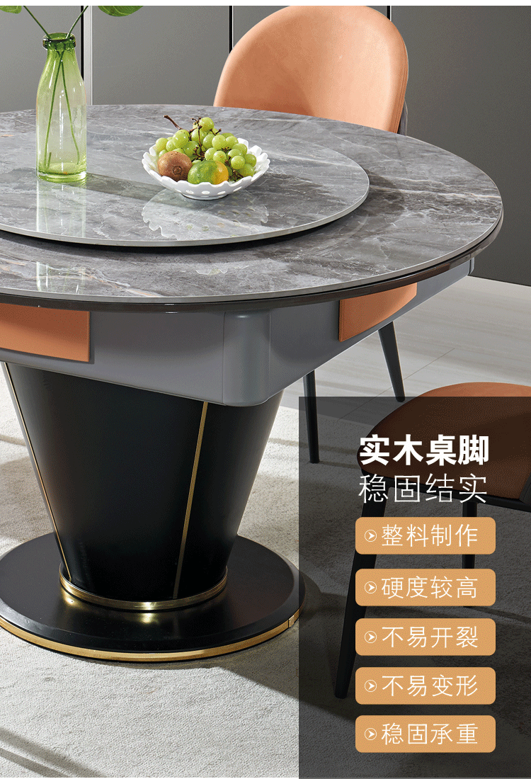 新款高端轻奢麻将机餐桌两用圆形餐桌家用一体静音全自动电动机麻浦