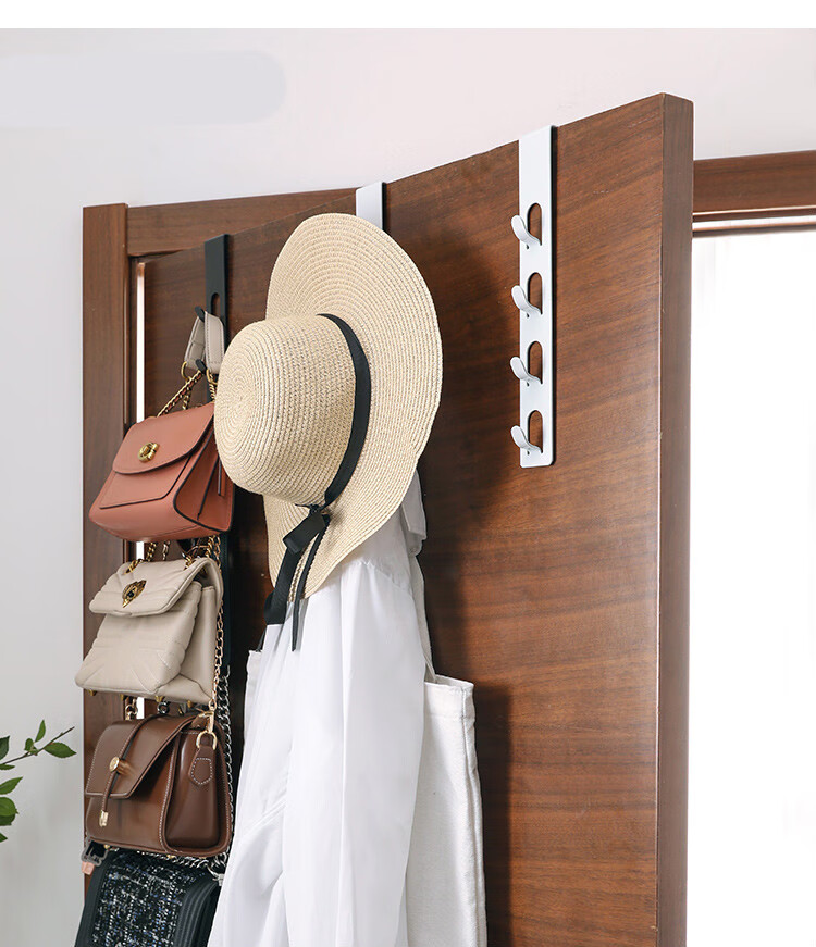 挂衣钩壁挂式创意入户玄关挂钩铁艺门后衣服挂钩免打孔门背式挂衣架