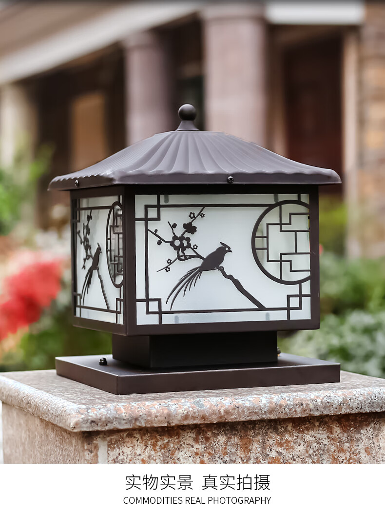 顶树轻奢品牌别墅大门口户外防水柱子灯围墙室外庭院柱头灯花园景观