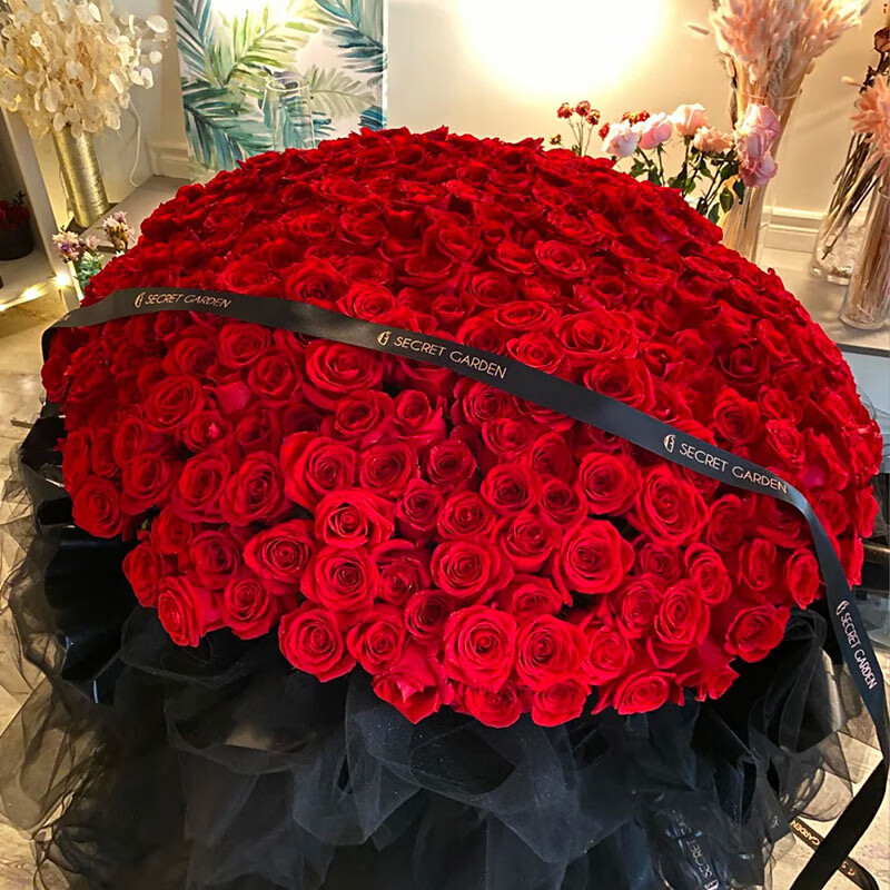 钰尚周年纪999朵玫瑰鲜花北京同城送花求婚520朵365朵花束送女友表白5