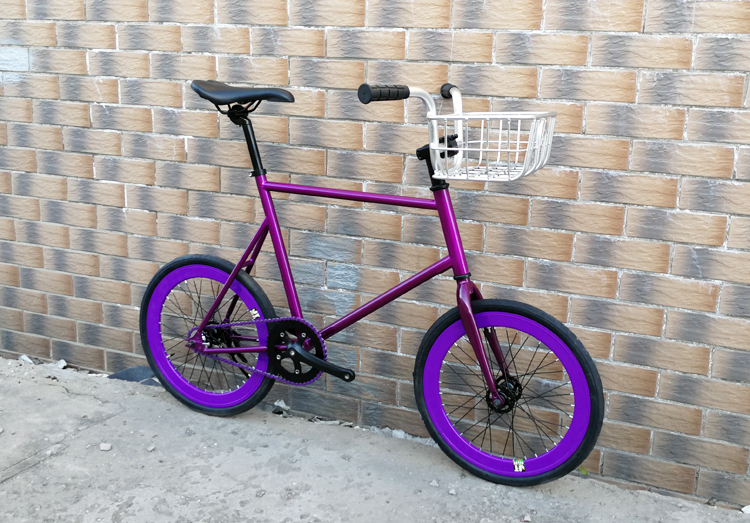 梅勒自行车mettler/梅勒小死飞20寸自行车倒骑死飞车学生迷你小轮车