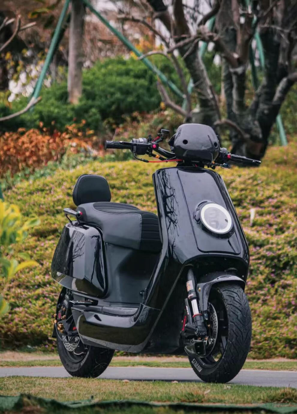 小牛电动车n1/n1s nqi全套纯色水泥灰拉花车壳改装烤漆定制外壳 天蓝