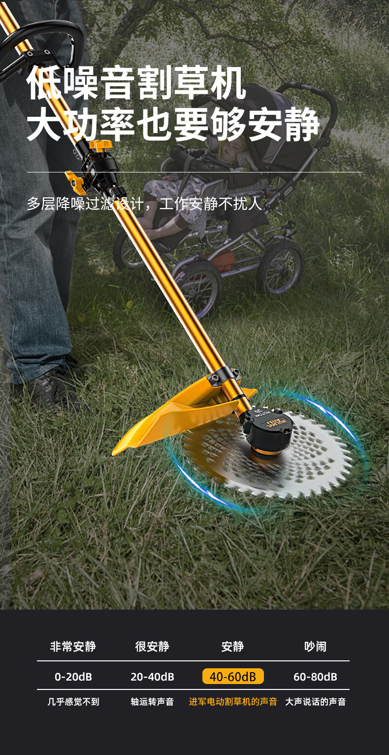 无刷电动割草机充电式农用多功能背负除草神器小型家用草坪打草机有刷