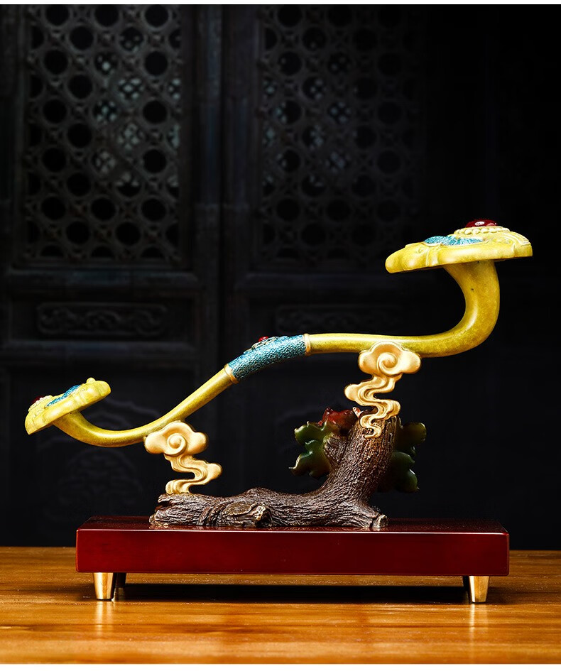 润金阁全铜如意摆件家居客厅玄关酒柜乔迁新居礼品搬家礼物老板办公室