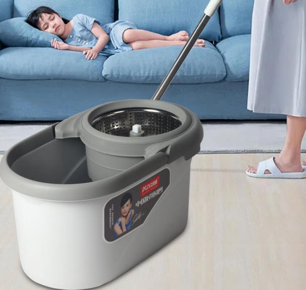 美尔雅拖把旋转拖把带桶甩干省力拖布2021新款家用墩布免手洗甩水地拖