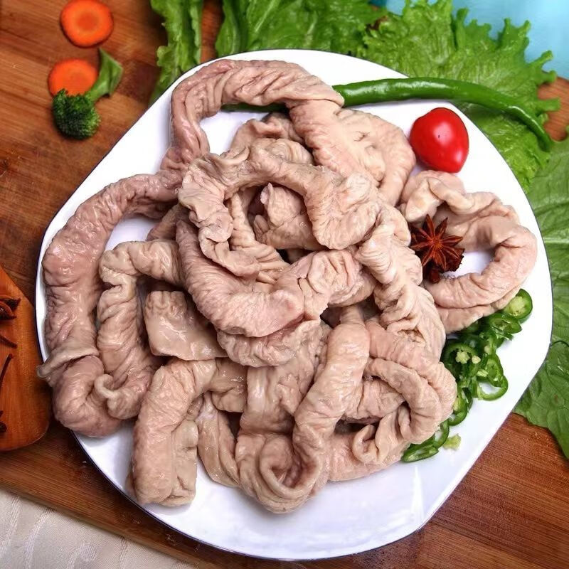 顺丰新鲜猪大肠半熟免洗猪大肠 黑土猪半熟大肠1斤