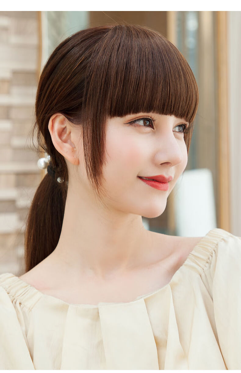 fanfushi 范富诗齐刘海发片 前刘海真发假发发片刘海女头发帘自然无痕