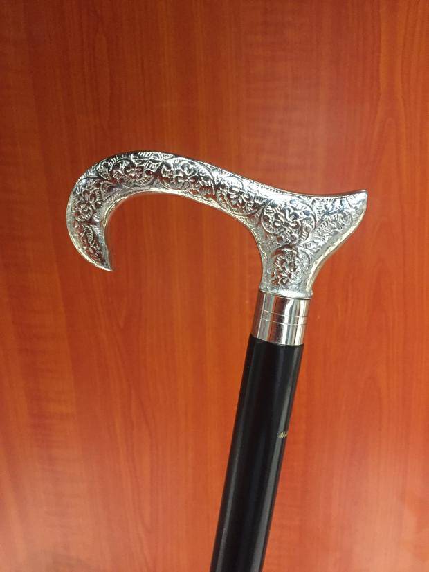 绅士手杖 贵族金拐棍影视剧文明棍银斯拐杖 镀金鹰头 镀金手柄【图片