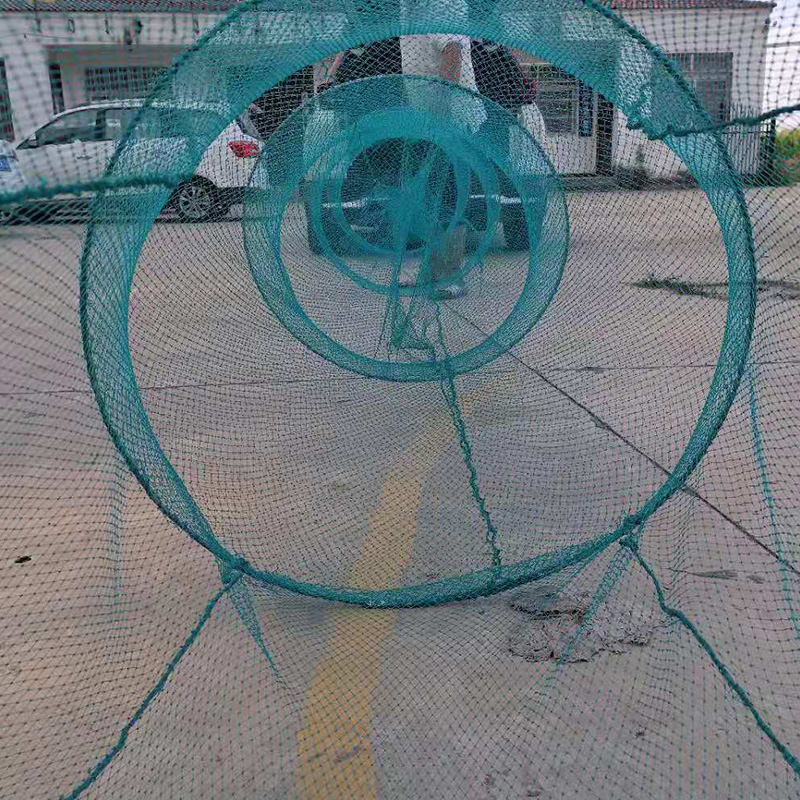 索凯迪·拦河鱼网有结栏网八字网河道渔网虎口网鱼网龙虾网笼折叠拦网