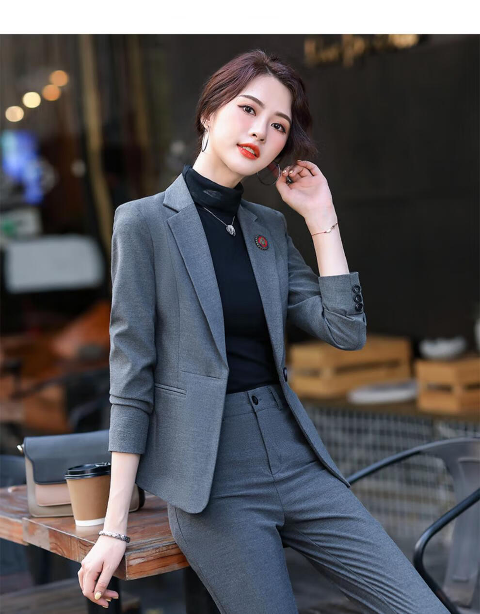 sincyc设计师品牌女装职业西装套装女2020韩版女神范白领气质西服正装