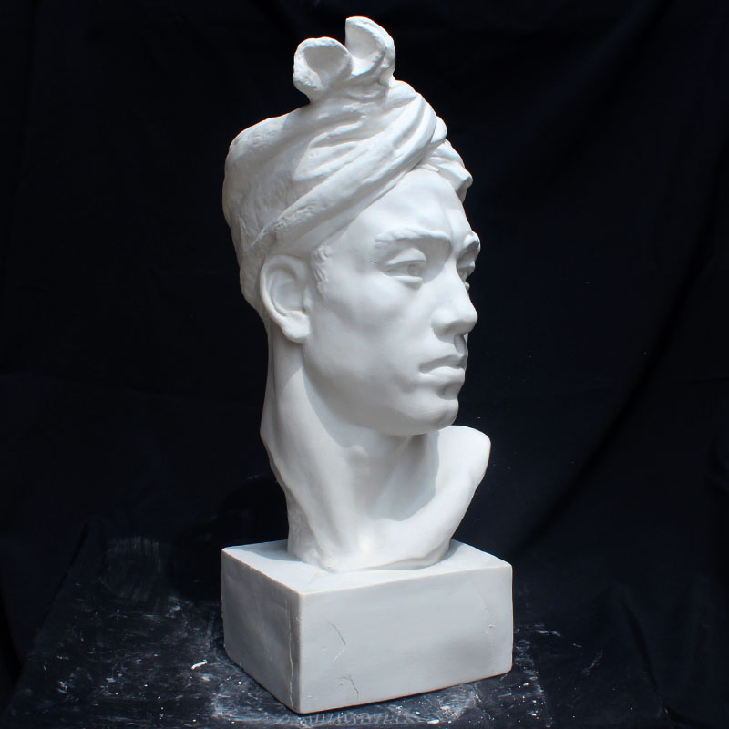 晨臻石膏像陕北青年石膏头像美术教具美术素描用品雕塑摆件 陕北青年