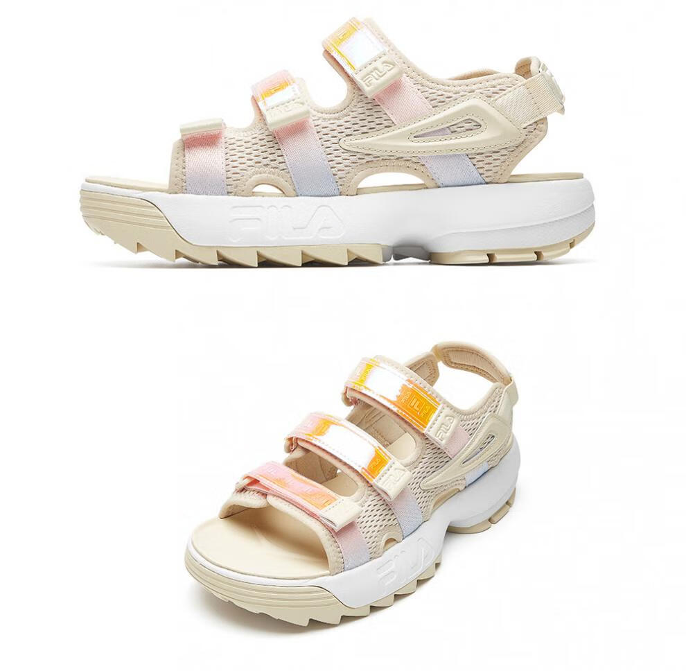 fila fusion斐乐潮牌女子凉鞋2020夏季新款魔术贴女鞋轻便舒适增高凉