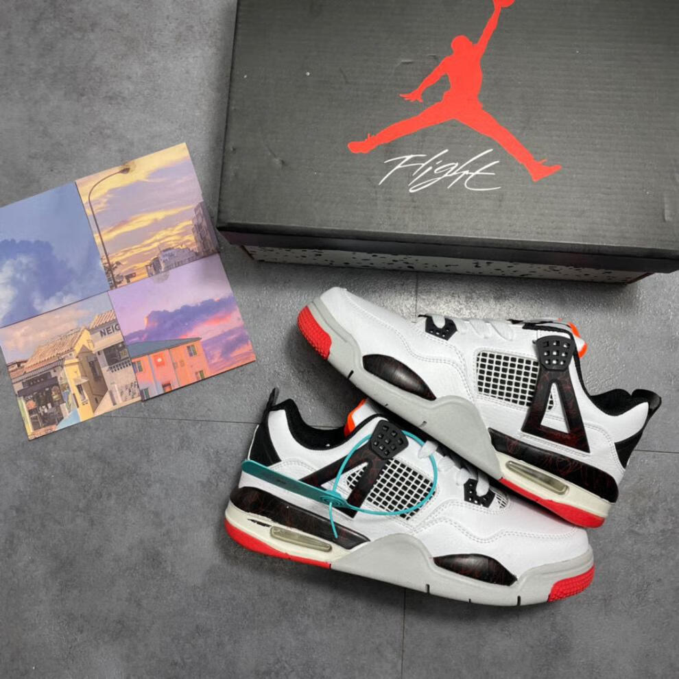 aj4篮球鞋男鞋运动鞋女鞋子乔4热熔岩白水泥黑红aj4大巴黎 aj4高版本