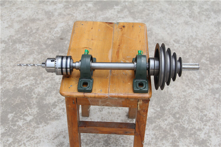 定制台钻轴主轴钻床台式钻床改装配件主轴传动套筒花键套轴皮带轮