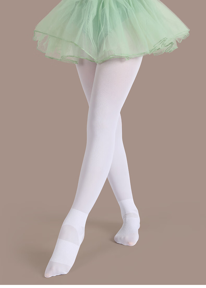 儿童舞蹈袜女童芭蕾考级练功专用儿童宝宝打底连裤袜春秋加绒白色丝袜