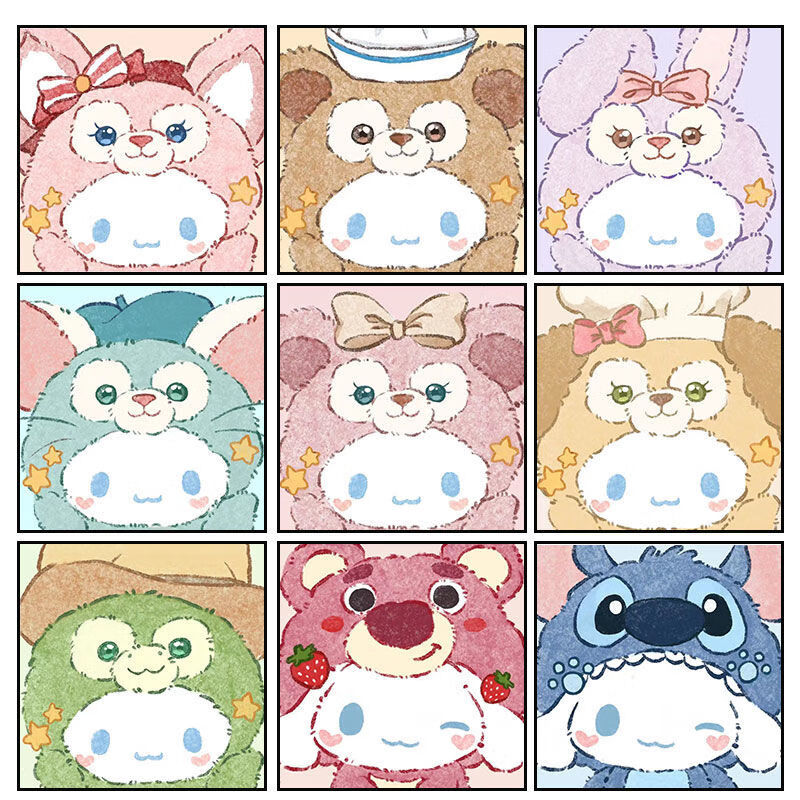 画玉桂狗满钻带框卡通儿童纯手工自做点钻十字绣 可琦安 圆钻画布尺寸