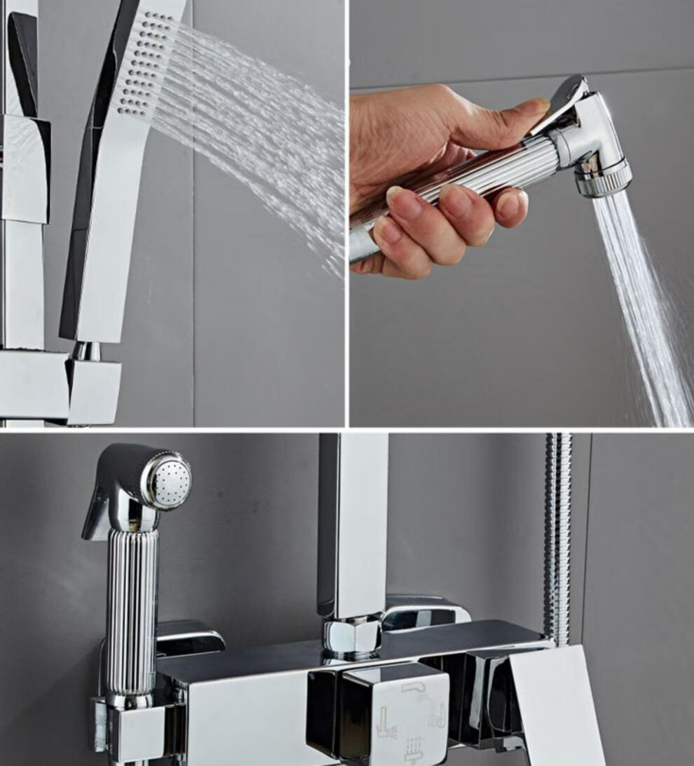 淋浴花洒套装家用增压浴室淋雨喷头卫生间沐浴花酒洗澡龙头按键四挡
