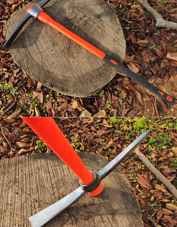 十字镐锻造钢镐大号战备镐十字镐羊角镐洋镐铁镐挖矿开荒锄尖镐锄头