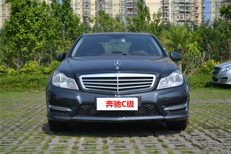 适用于奔驰c300网w204前中网c180改装c200大标c200小标c260中网c280立