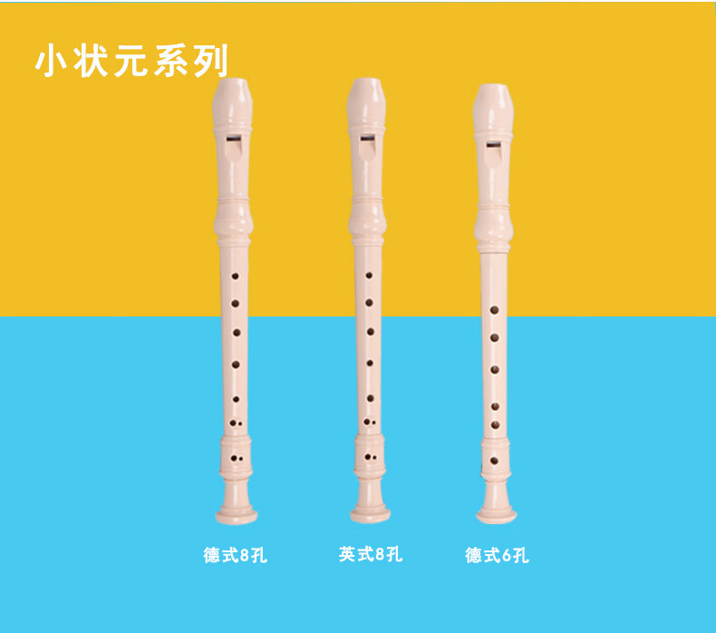伦星6孔竖笛乐器初学入门小学生儿童高音德式英式八孔笛子小状元6孔