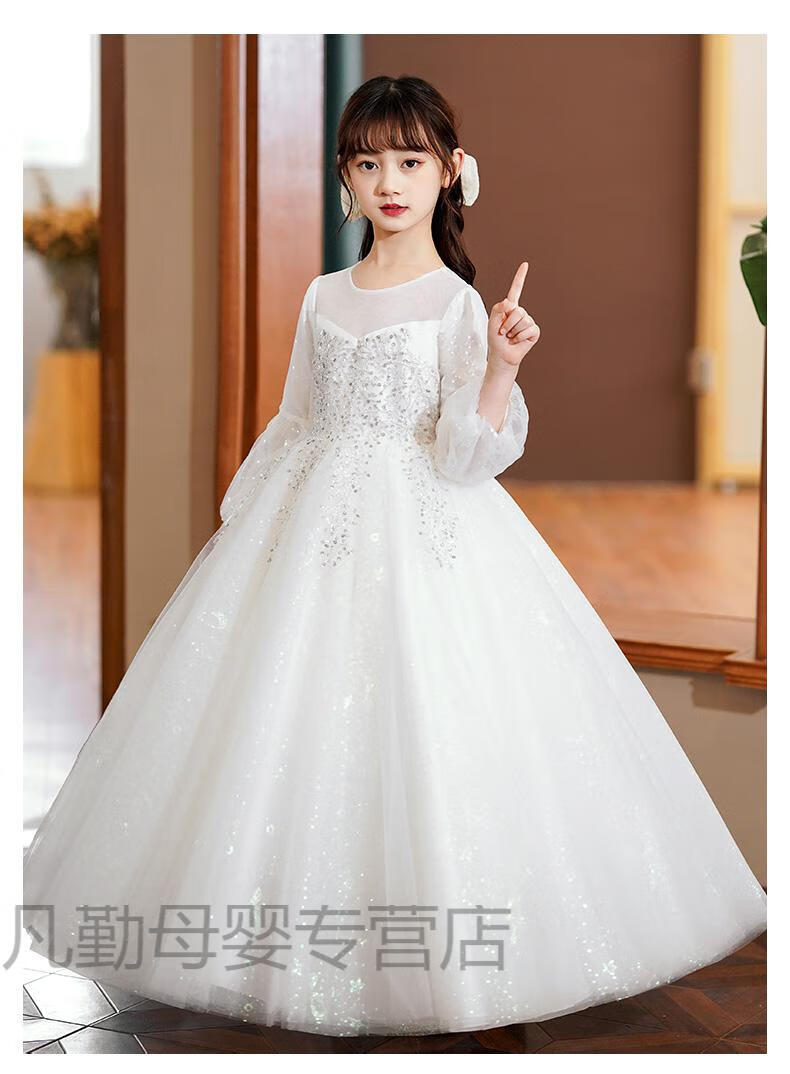 迪士尼商场同款 女童礼服花童婚礼儿童高端主持人8-12岁公主裙小女孩