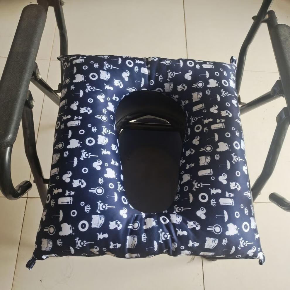 轮椅坐便椅垫马桶大便椅减压坐垫卧床老人病患褥疮护理舒适垫子灰色