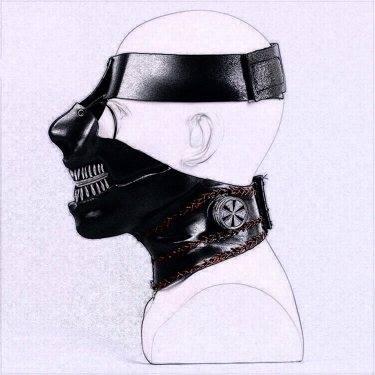 时尚家居东京独眼喰种金木研面具食尸鬼cos罩头套周边道具 东京食尸鬼