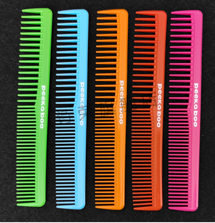 川岛文夫梳子日本peekaboo梳子剪发梳子稀密齿中长发裁发梳沙宣梳子2