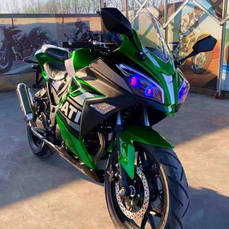 国四川崎小忍者r3v6双缸250重机跑车地平线s款趴赛摩车可上牌 蓝色 国