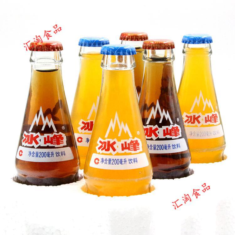 陕西特产西安冰峰汽水200ml6支玻璃瓶装橙味酸梅汤碳酸饮料果味酸梅汤