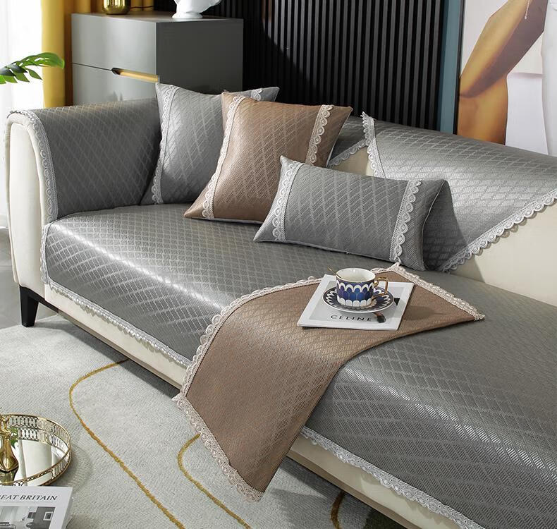 芝华士沙发座套全包夏季冰丝沙发垫凉席垫坐垫子四季通用轻奢风沙发套