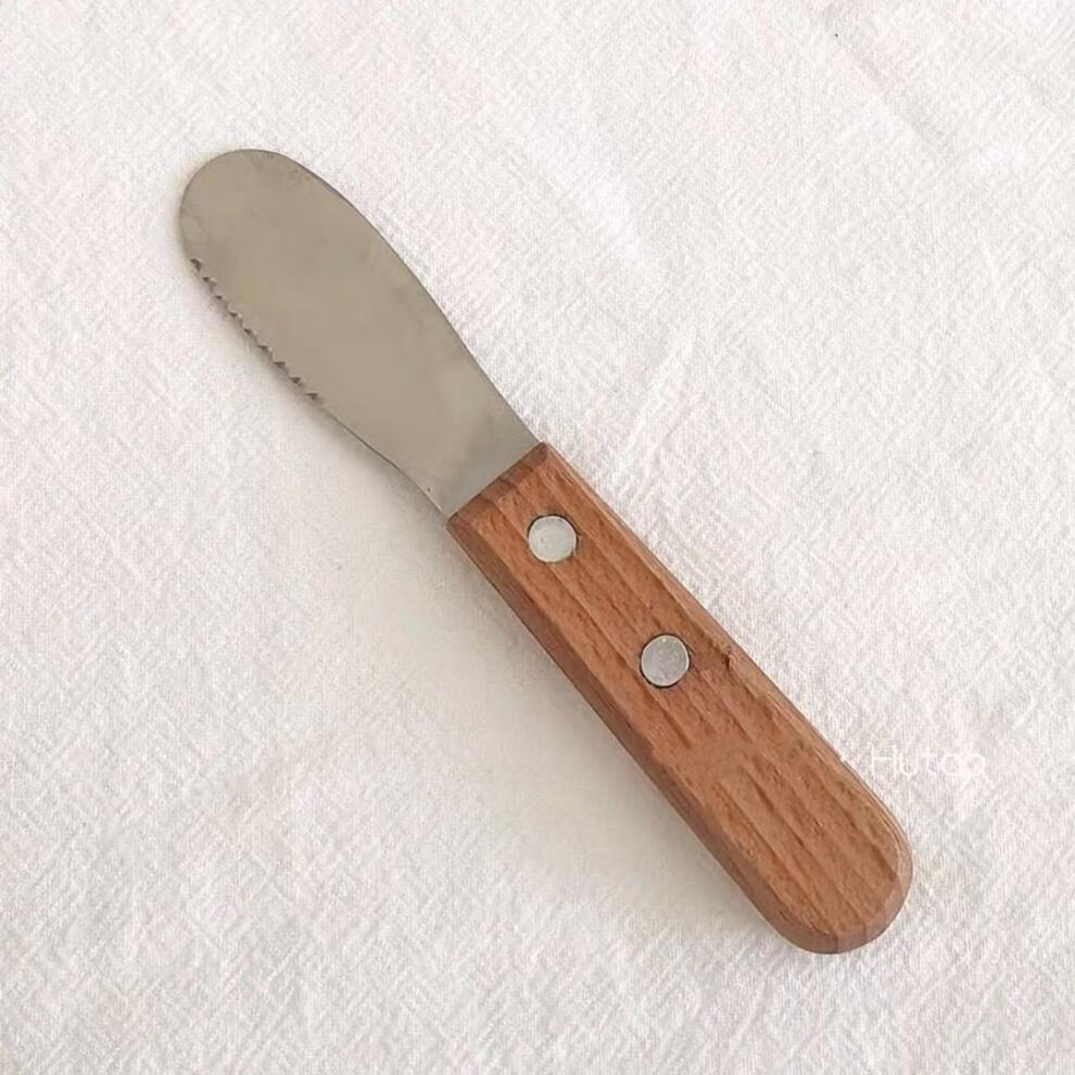 果酱刀黄油小奶油刀牛油刀果抹酱刀奶酪刀不锈钢烘焙奶木质家用面包