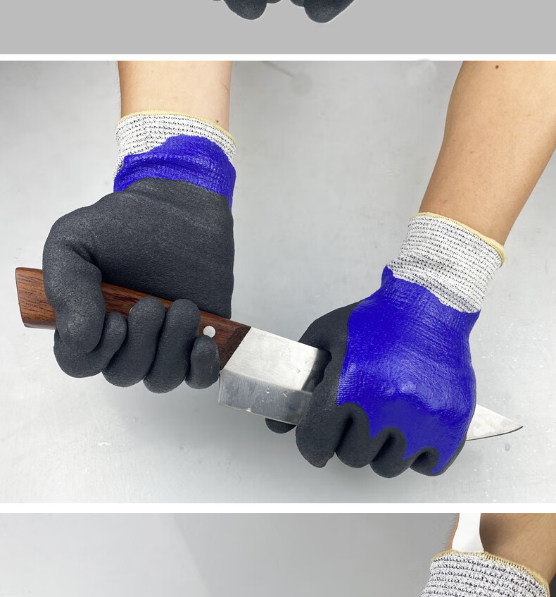 绑大闸蟹洗海鲜杀鱼手套防刺防扎防水防滑水产专用防割抓螃蟹防夹 杀