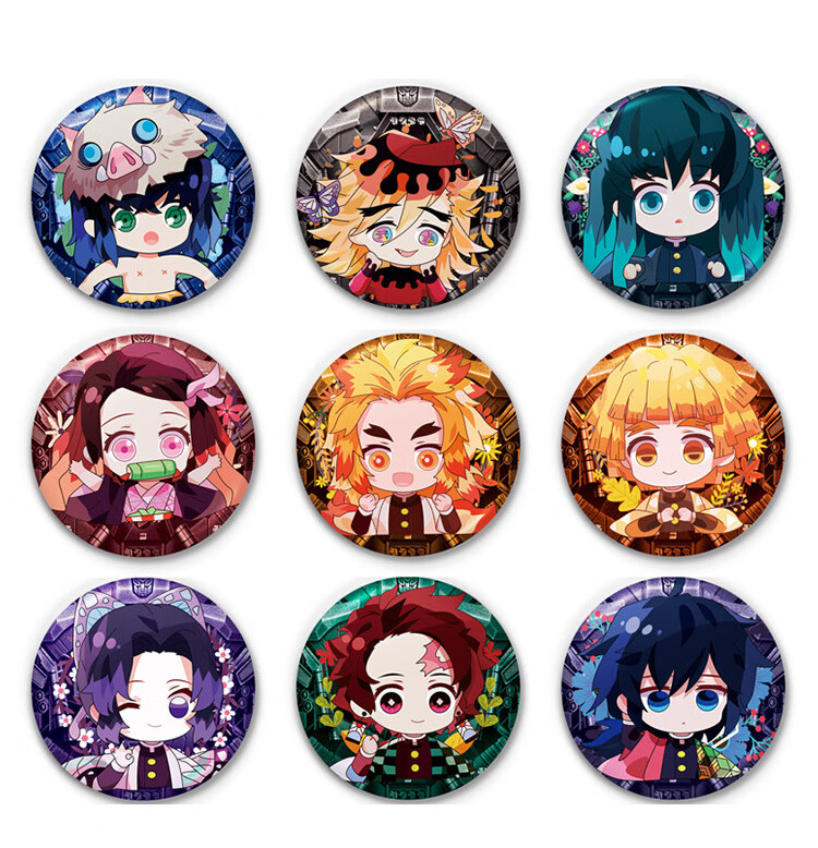 鬼灭之刃胸章鬼灭之刃徽章动漫二次元炭治郎蝴蝶忍周边学生个性创意