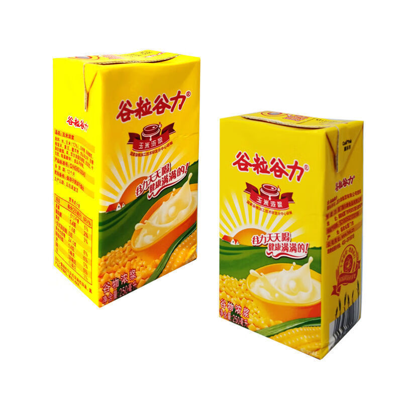 谷粒谷力250ml18盒整箱五谷杂粮玉米红豆黑芝麻燕麦浓浆早餐奶速食