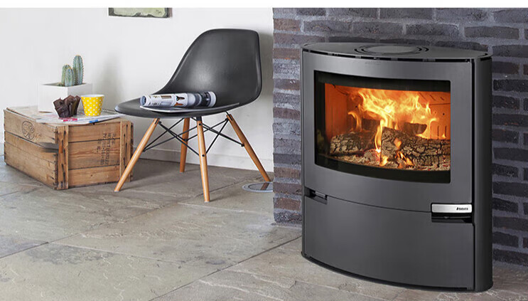 进口真火壁炉木柴火炉家用室内别墅取暖炉铸铁燃木烧柴 aduro 15