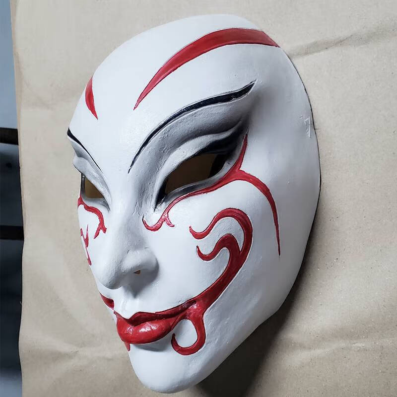 镖人12 人脸面具乳胶动漫镖人知世郎面具半脸全脸派对年会乳胶日本花