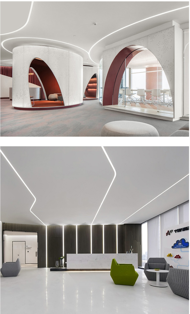 卡心软灯条吊顶造型可弯曲柔性弧形硅胶线条灯led灯带低压防水线形灯