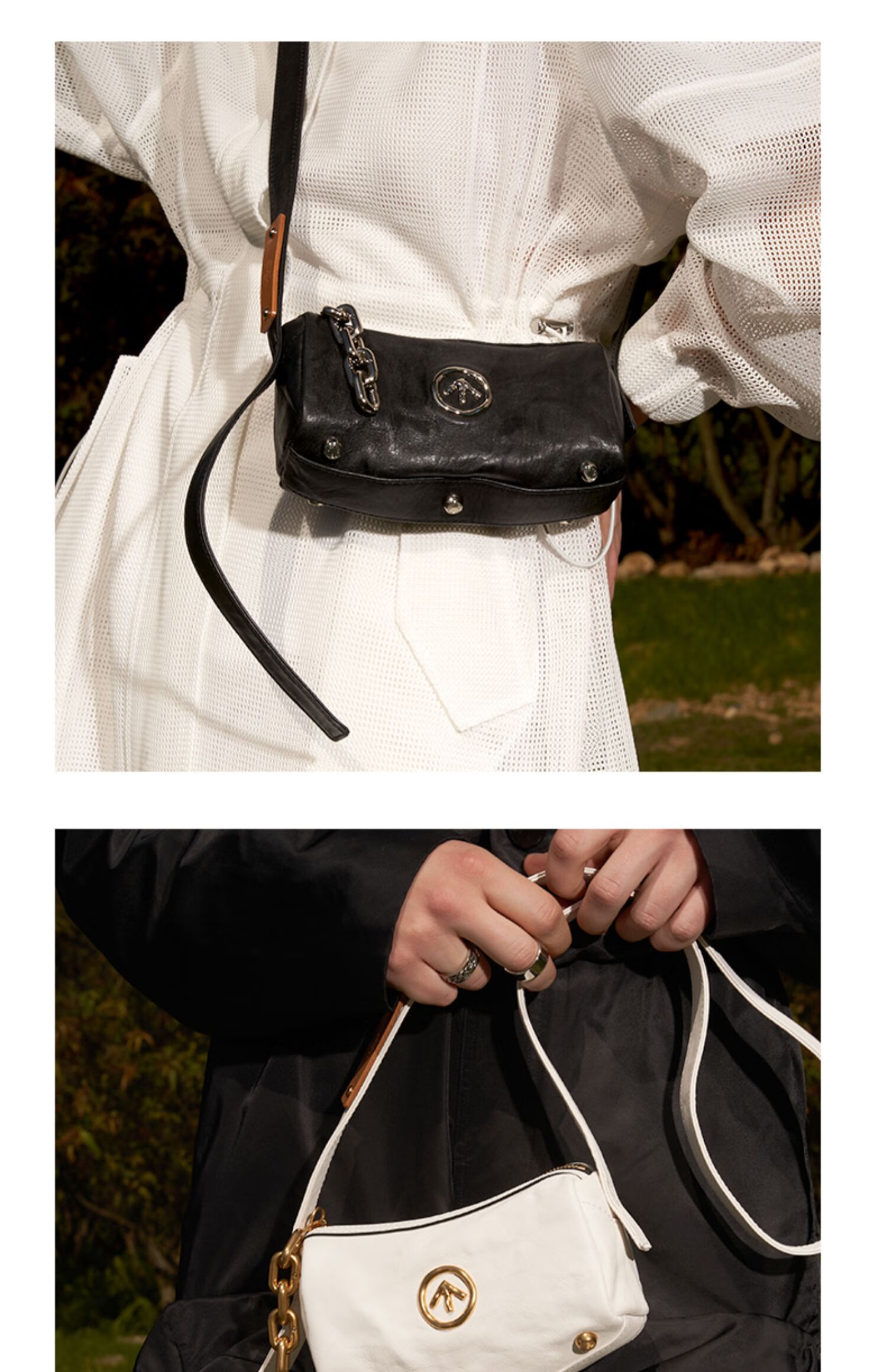 【七夕限定】grotto个乐无性别主义黑石包水波纹箭头标托特包褶皱斜