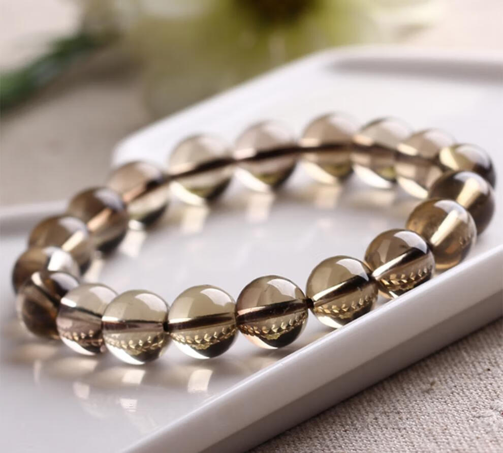 s多款可选白水晶紫水晶茶水晶手链男女情侣款手串时尚百搭饰品依莲妃