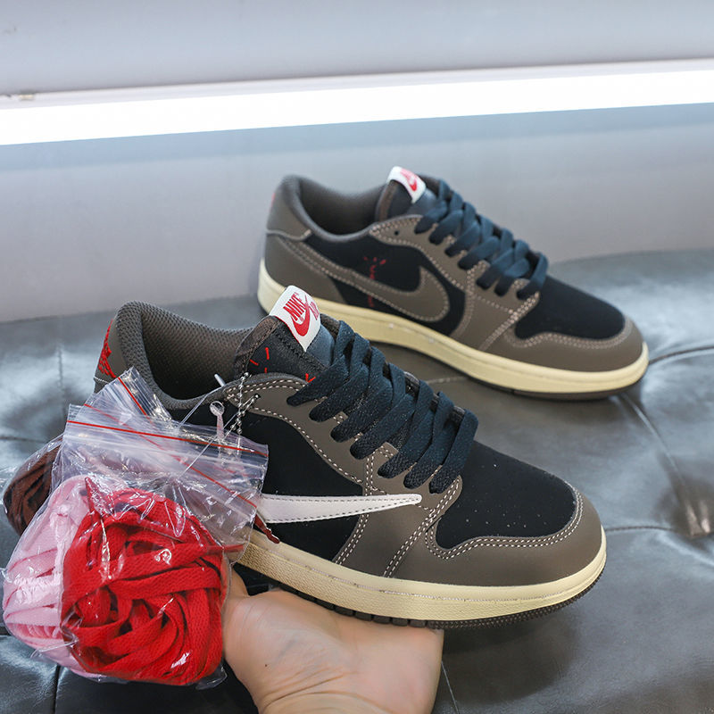 【官方旗舰】纯原aj1闪电倒钩鬼脸高帮鞋ts藤原浩白蓝黑aj男女鞋时尚