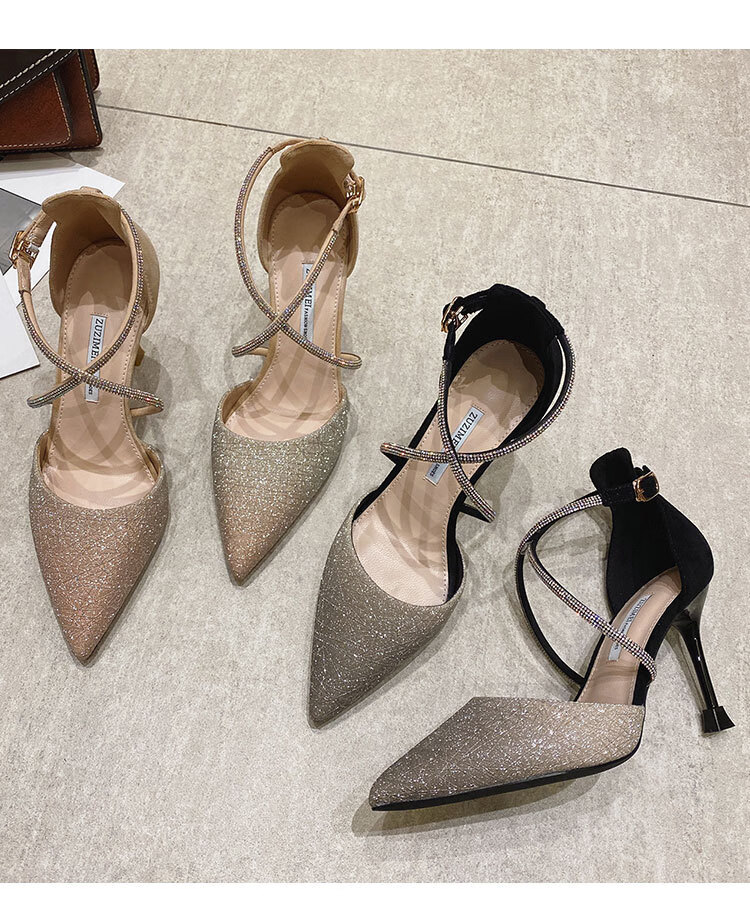 经典华伦天奴女鞋高跟鞋女鞋高跟鞋单鞋女拼色 杏色 39【图片 价格