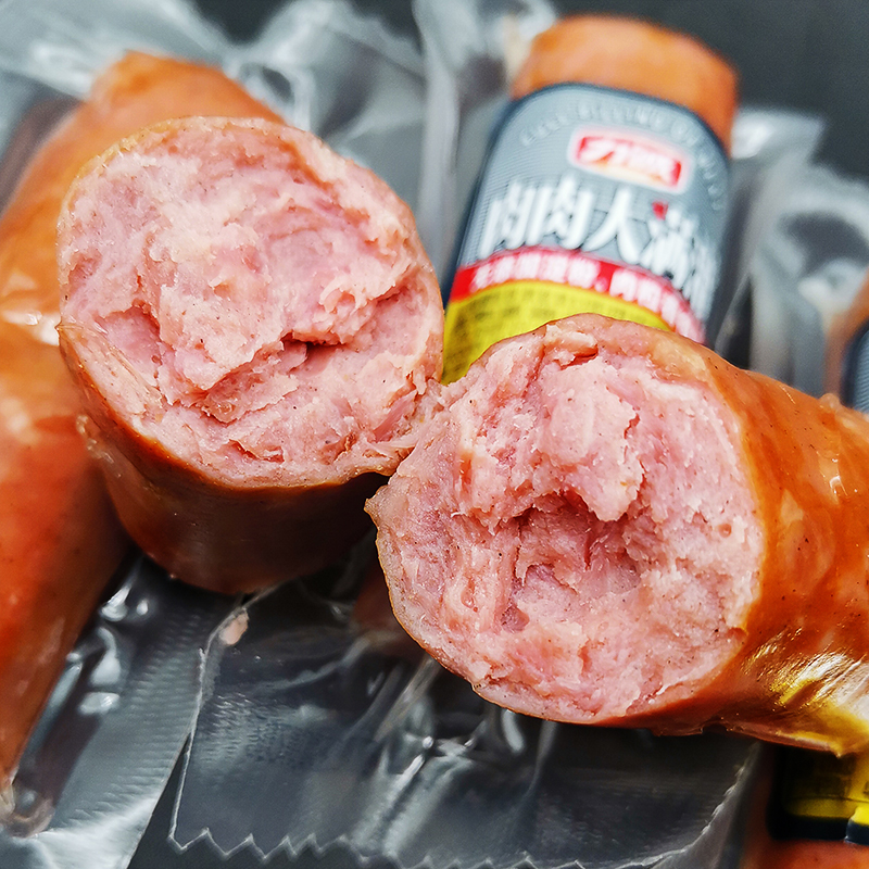 力诚肉肉大满灌贯淀粉肉肠即食香肠肉粒多火腿肠小吃零食品10根
