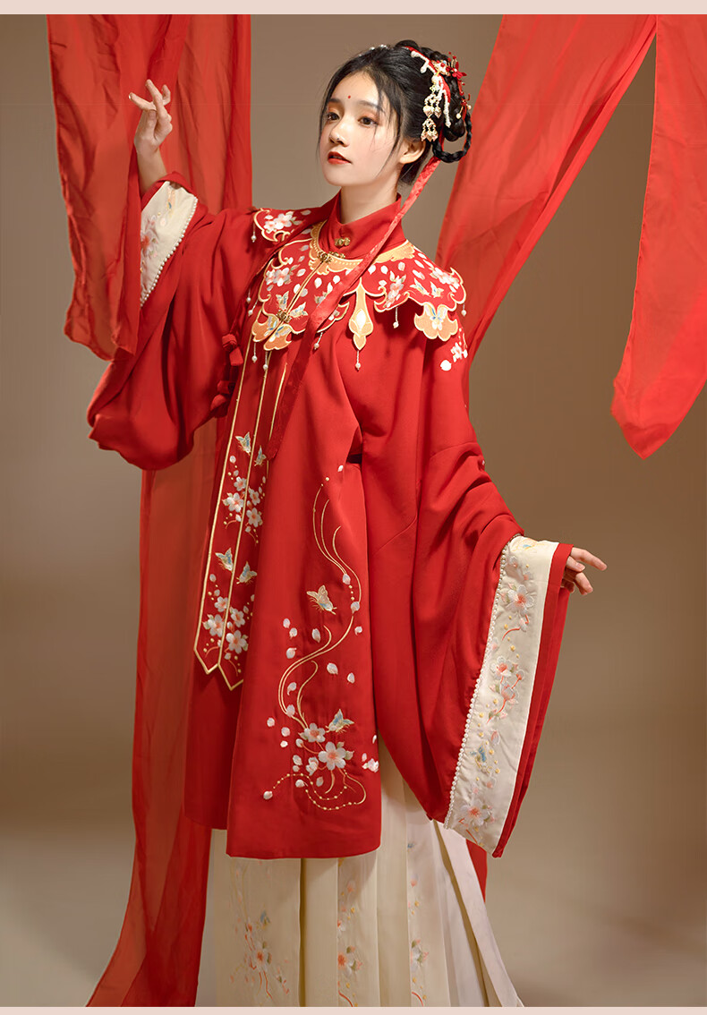 bianyemu汉服女明制云肩立领长袄风绣马面裙单件马面裙s