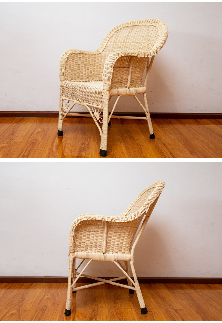 升级款老式手工编织藤椅汉中徐德中纯手工天然真藤条编织单人藤椅家用