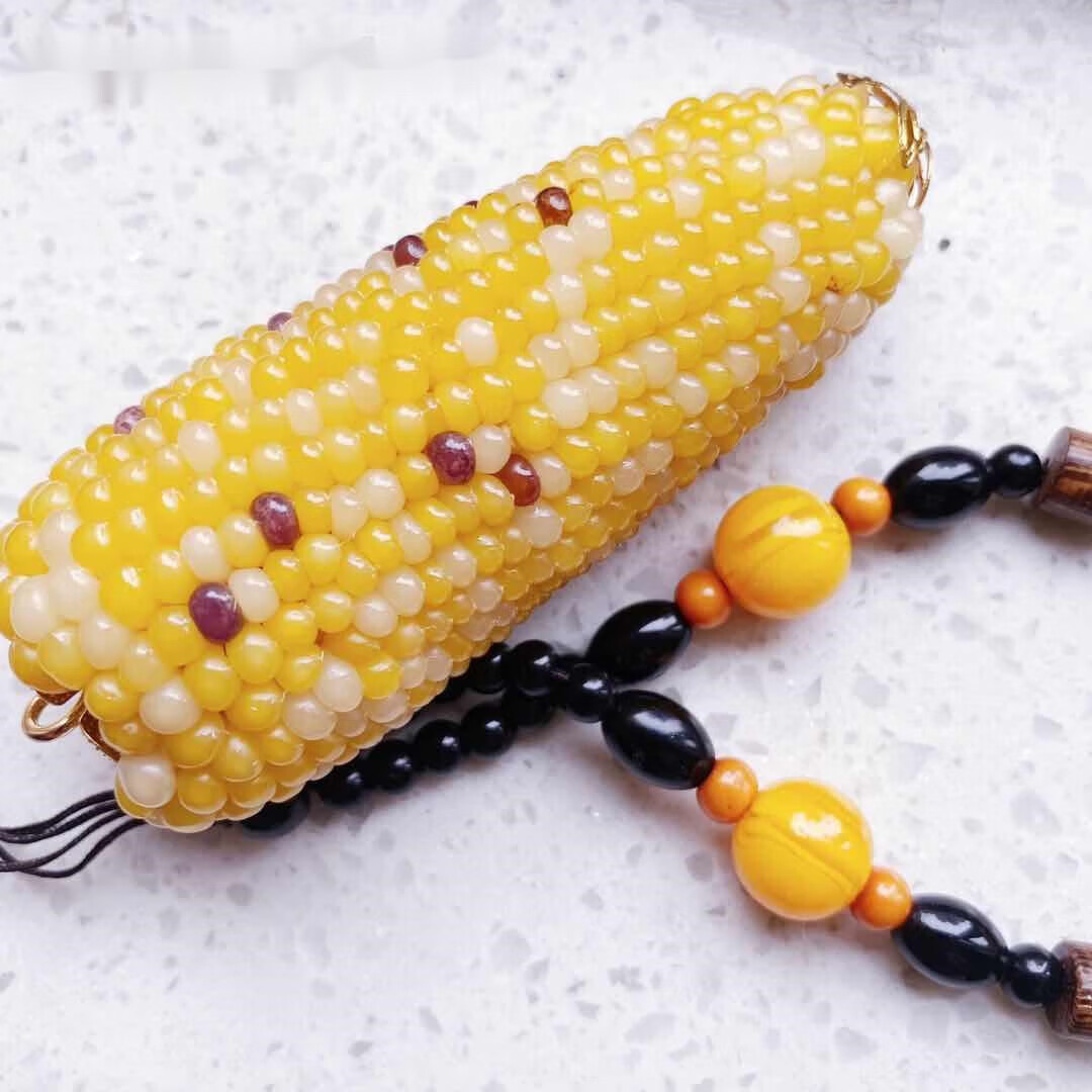 文玩玉米天然文玩小玉米菩提迷你小红玉米文玩玉米车挂摆件红苞米盘他