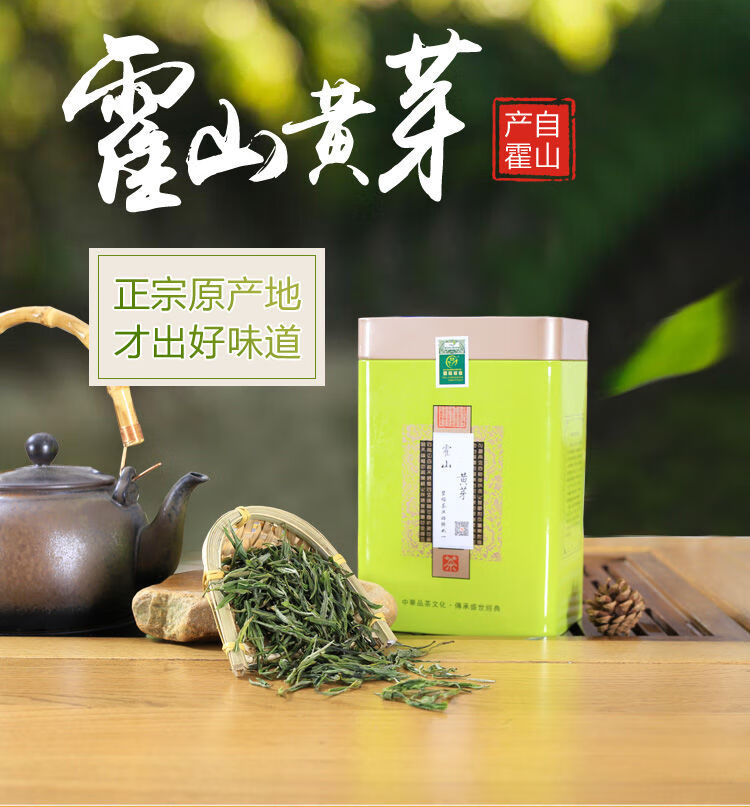2021新茶叶霍山大化坪雨前特一级霍山黄芽250克罐装厂家直销500克雨前