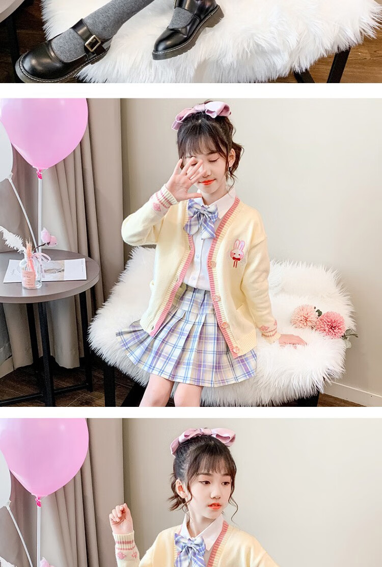 jk制服小学生10小孩岁全套装2020秋季冰激凌秋冬女孩长袖学院风裙