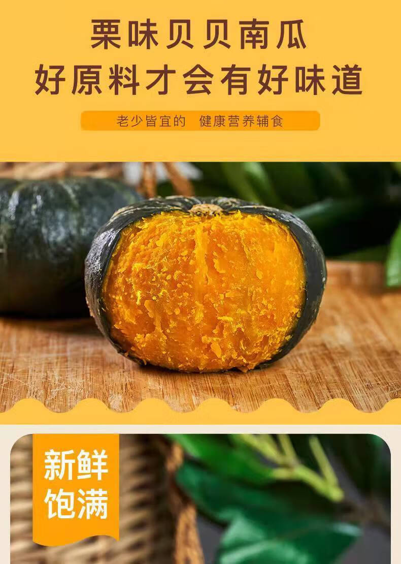 晨臻现摘正宗山东贝贝南瓜板栗味产地直发软糯香甜南瓜贝贝当季新鲜